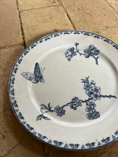 Vintage Terre De Fer Butterfly French Plate