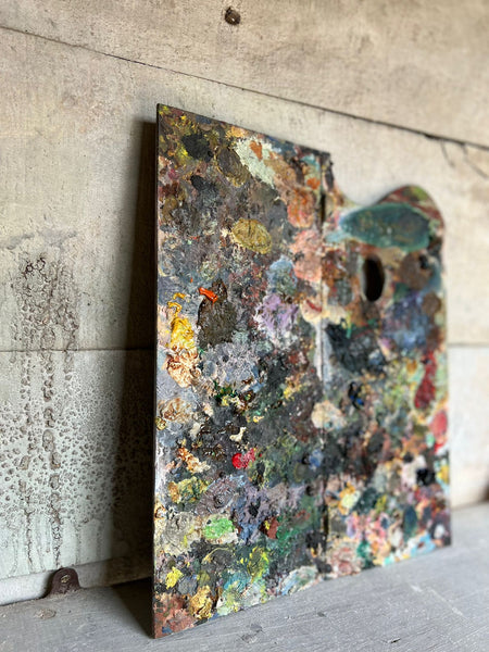 French Rare Hinged Vintage Palette