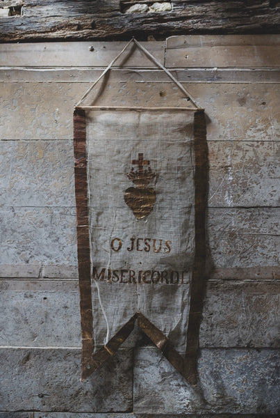 Vintage French Church Banner