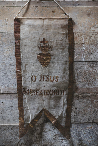 Vintage French Church Banner