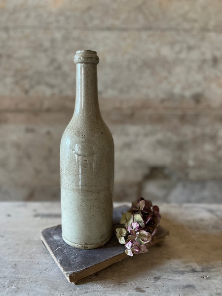 Crazed French Stoneware Bottle