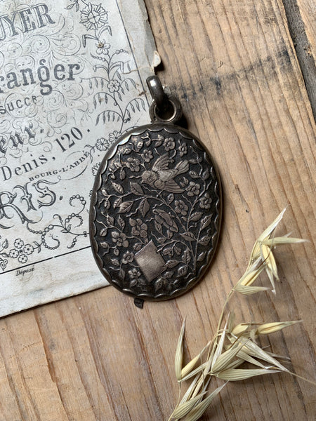 Bird Metal Locket (half)