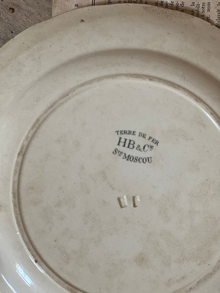 Vintage Transferware Terre de Fer Plates