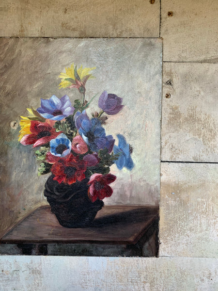 French Floral Oil Painting