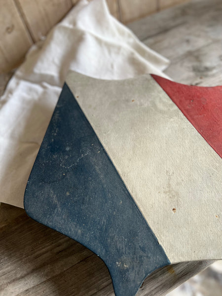 French Painted Flag Holder