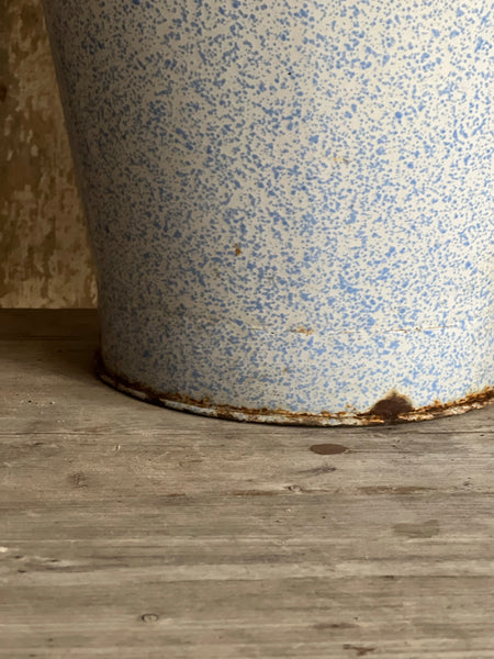 Vintage Speckled Blue Bucket