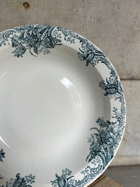 Large Vintage French Transferware Bowl