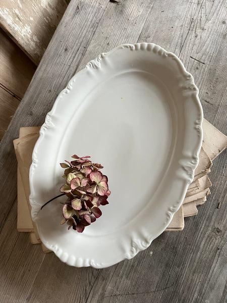 Vintage White Platter Dish