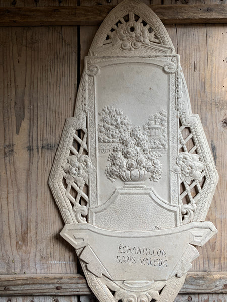 Antique Sample Embossed Advetisers (Floral Urn and Garden)