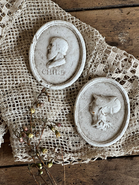 Vintage French Silhouette Plaques