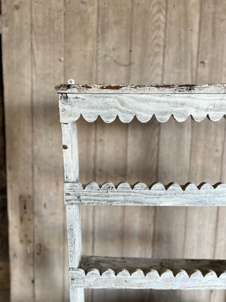 Vintage French Chippy Paint Shelves
