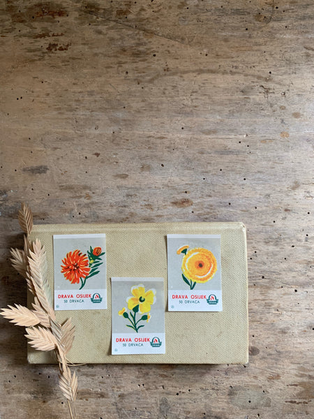 Trio of Vintage Seed Labels