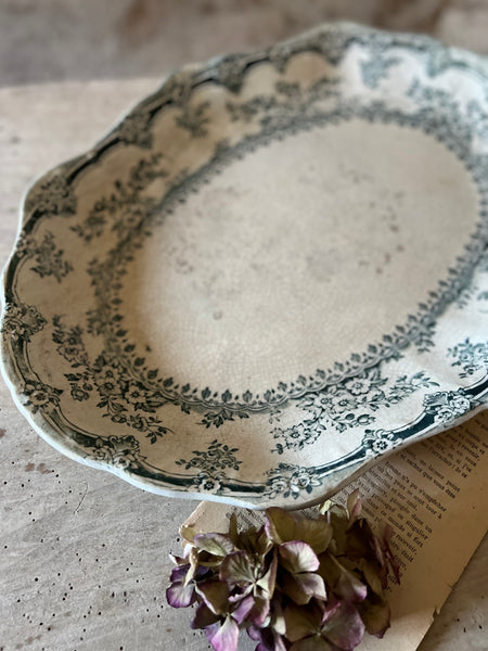 Vintage Green Detail Platter