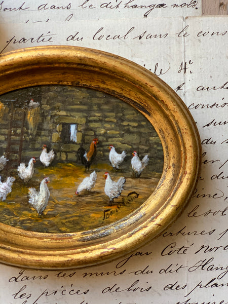 Tiny French Chicken Painting