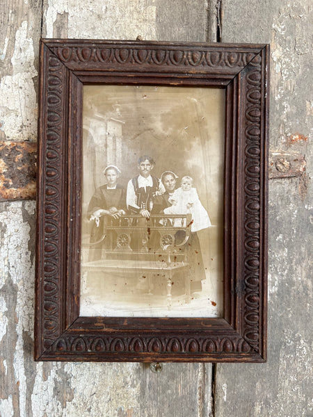 Antique Shabby Chic Framed Photograph
