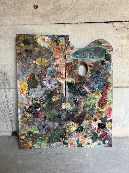 French Rare Hinged Vintage Palette