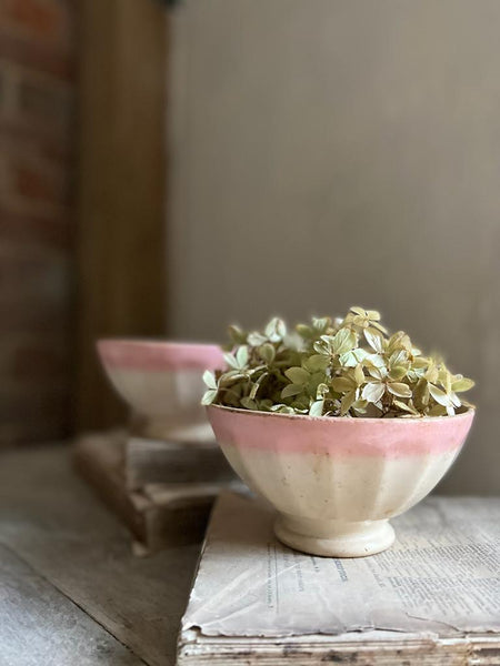 Pretty in Pink Vintage Cafe au Lait bowls