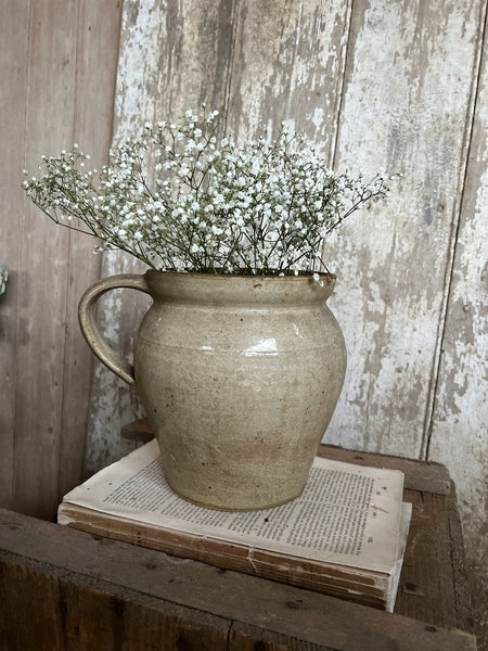 French Stoneware Handled Pot