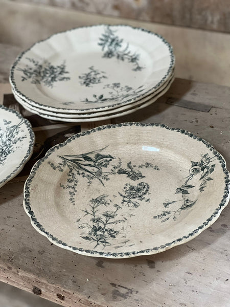 Vintage Transferware Terre de Fer Dishes