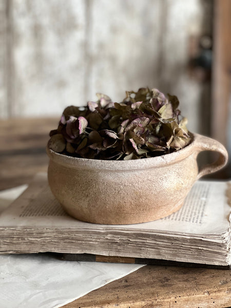 Earthenware Handled French Vintage Pot