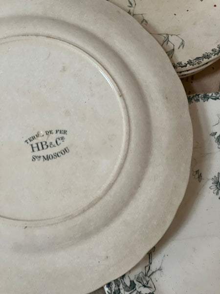 Vintage Transferware Terre de Fer Side Plates