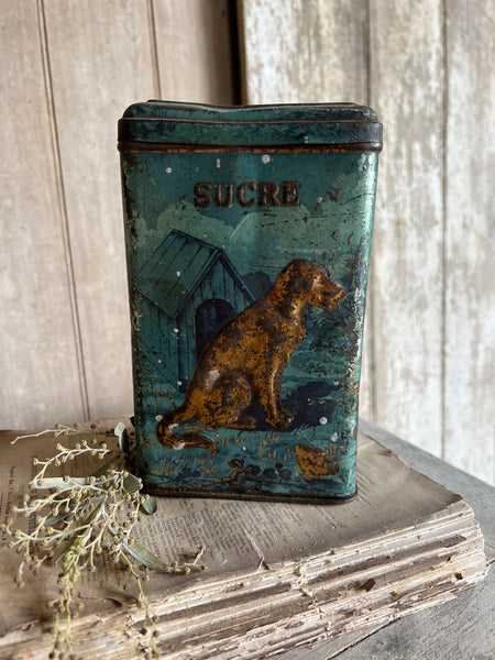 Rustic sugar tin