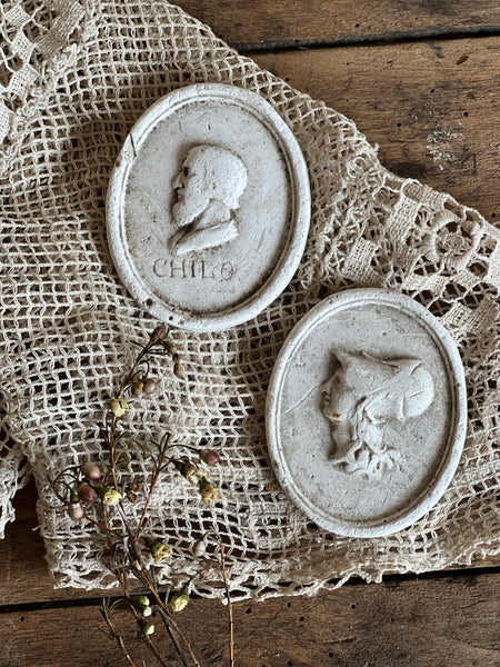 Vintage French Silhouette Plaques
