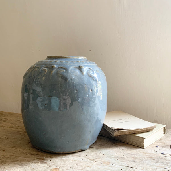 Large Blue Vintage Ginger Jar