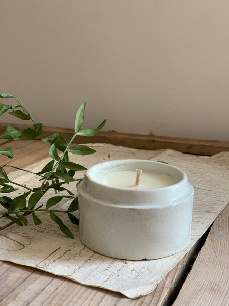 Vintage Paste Pot Candle in Sea Salt & Woodsage