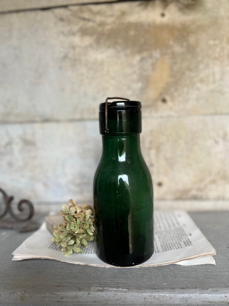 Vintage Green French Bottle