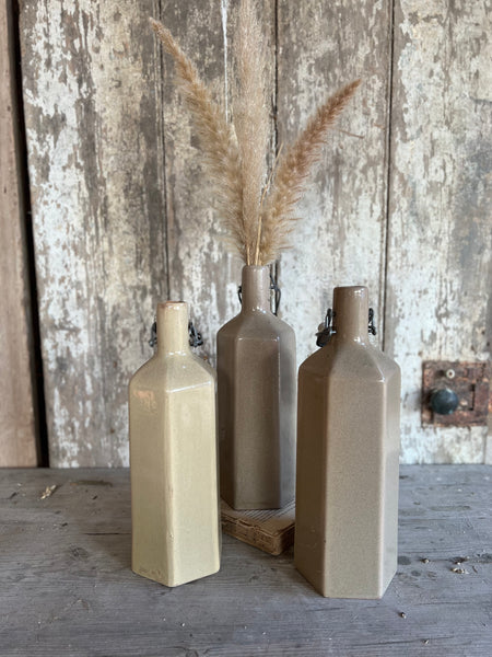 Vintage French Stoneware Bottles