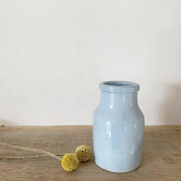 Antique Blue Cream Churn