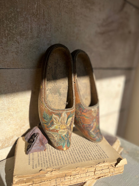 Rustic Handpainted Clogs