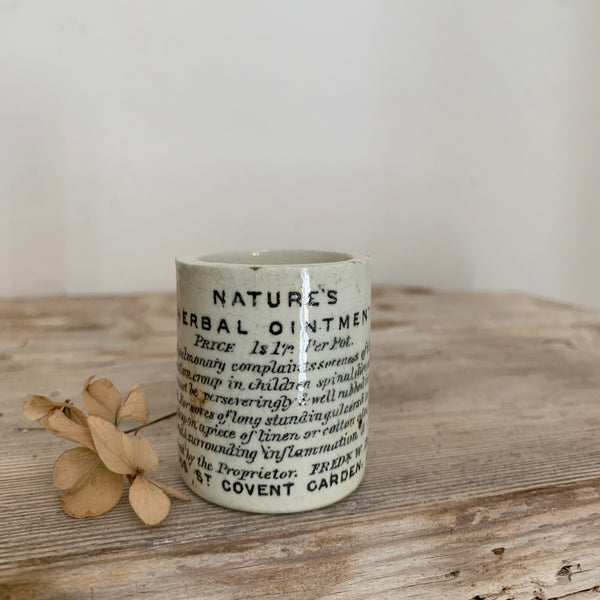 Mini Victorian Herbal Ointment Pot