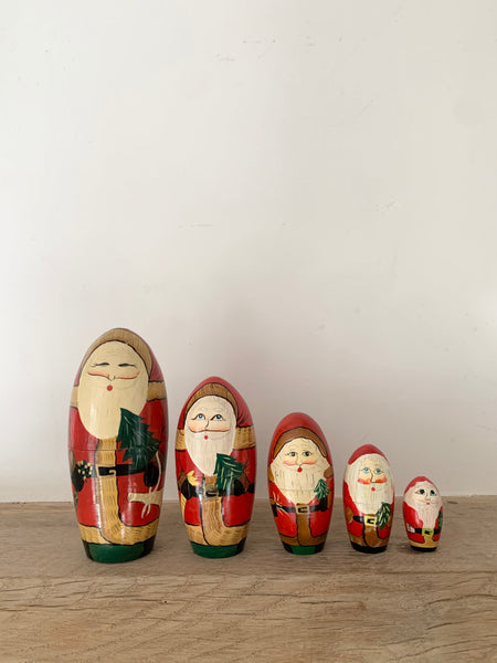 Vintage Father Christmas Russian Dolls