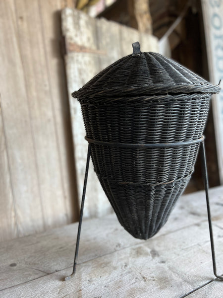 French Vintage Crochet Basket