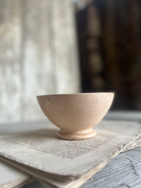 Plain Pink Rustic French Cafe au Lait bowl