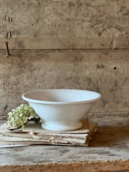 Crisp White Vintage French Bowl