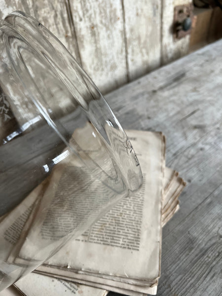 Large Vintage Etched French Cloche