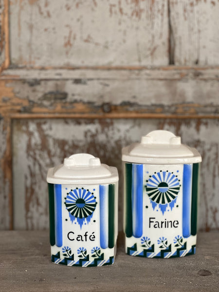 Art Deco French Vintage Kitchen Canisters