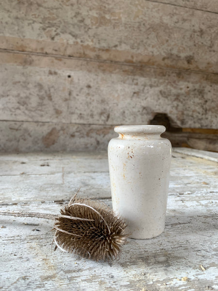 Antique Stoneware Cream Jar
