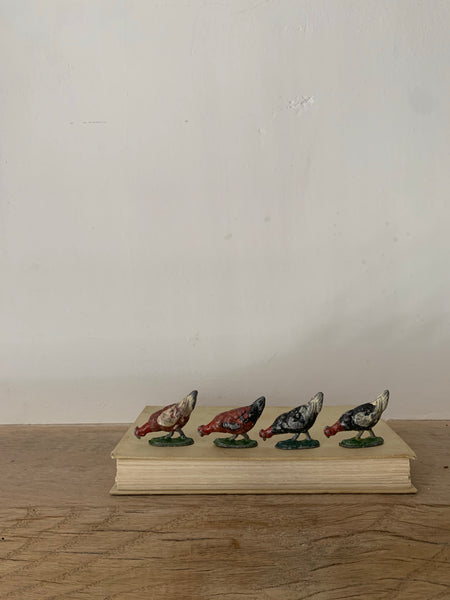 Vintage Lead Chickens