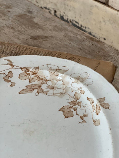 Vintage English Floral Platter