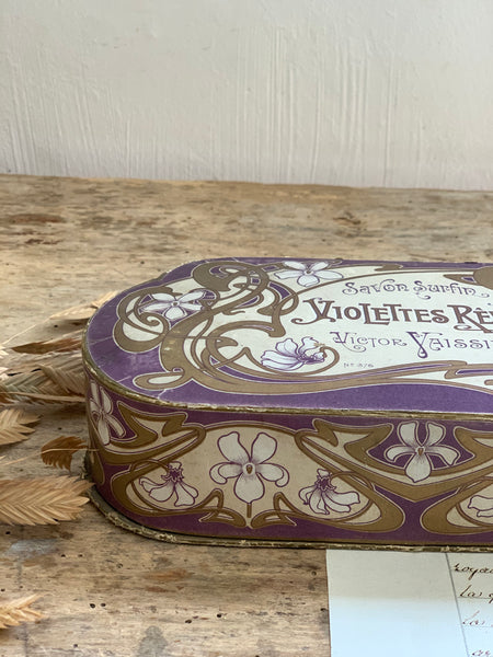 Vintage Violettes French Soap Box