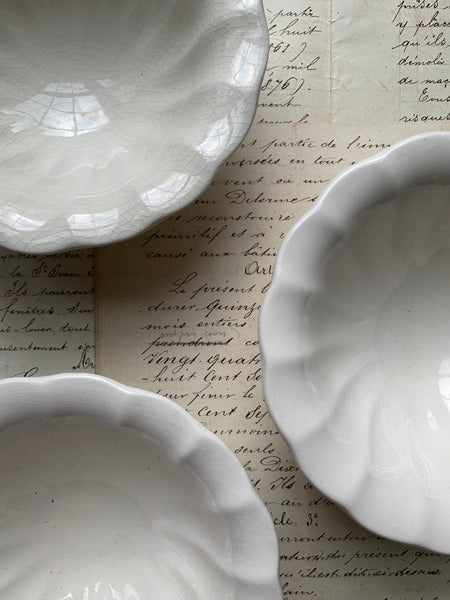 English Fluted Edge Vintage Bowls