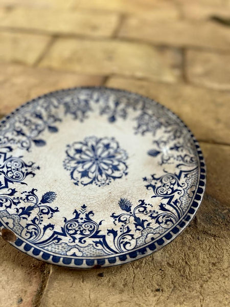 Beautifully Crazed Vintage French Plate