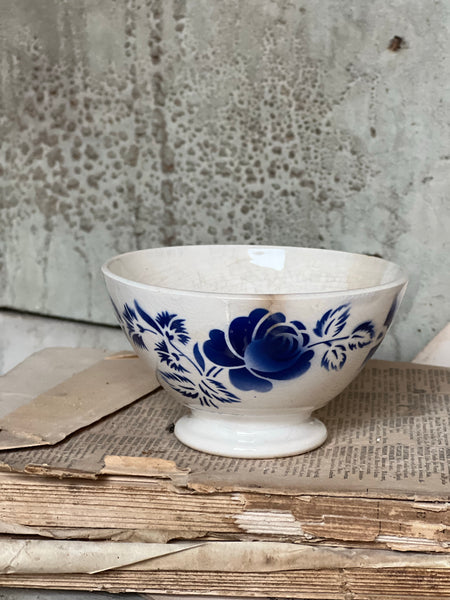 Rustic French Stencil Cafe au Lait bowl