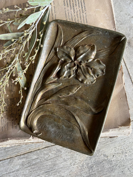 Brass Floral Wall Plaque