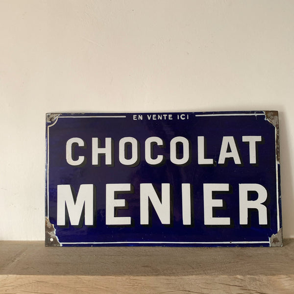 Original Chocolat Menier Enamel Sign