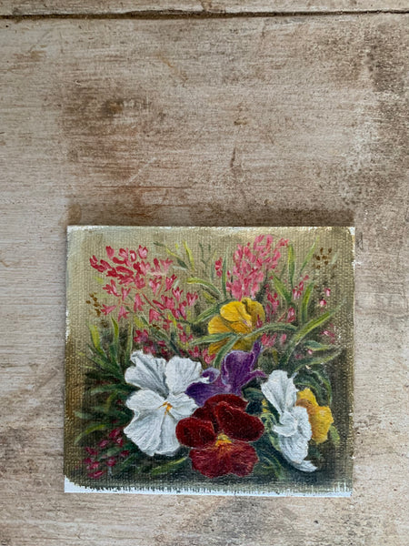 Miniature Floral Oil Painting